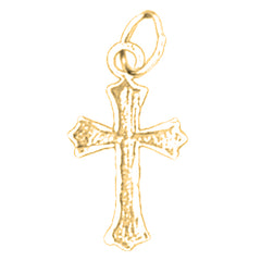 Yellow Gold-plated Silver Cross Pendant