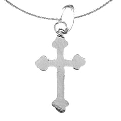 Sterling Silver Cross Pendant (Rhodium or Yellow Gold-plated)