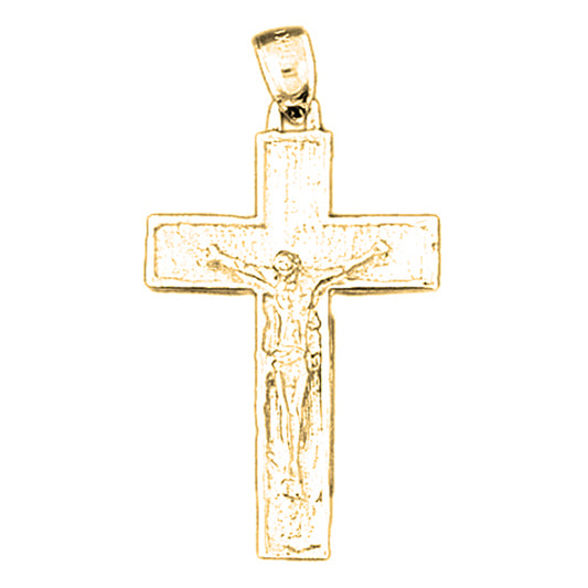 Yellow Gold-plated Silver Cross Pendant