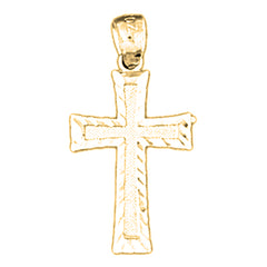 Yellow Gold-plated Silver Cross Pendant