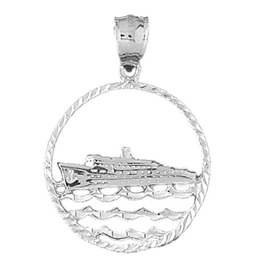 Sterling Silver Cruise Ship Pendant