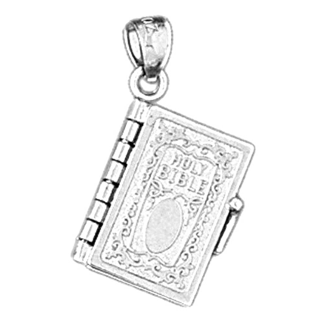 Sterling Silver Holy Bible Pendant