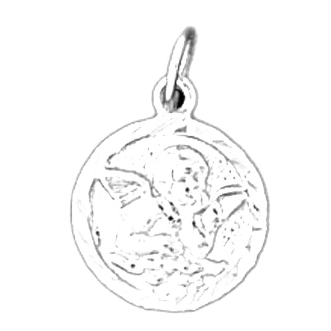 Sterling Silver Angel Coin Pendant