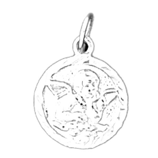 Sterling Silver Angel Coin Pendant