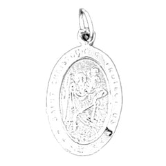 Sterling Silver Saint Christopher Coin Pendant