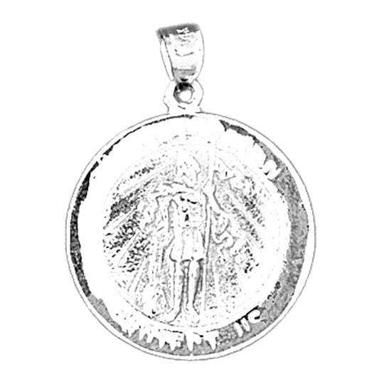 Sterling Silver Saint Florian Coin Pendant