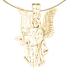 Colgante de ángel de plata de ley (bañado en rodio o oro amarillo)