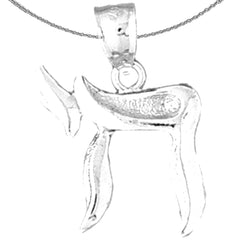 Sterling Silver Chais Pendant (Rhodium or Yellow Gold-plated)