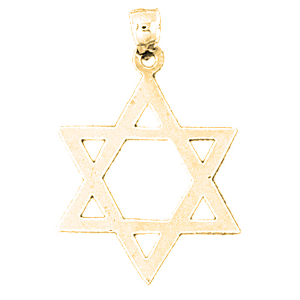 Yellow Gold-plated Silver Star Of David Pendant