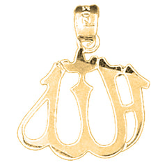 Yellow Gold-plated Silver Jewish Pendant