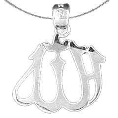 Sterling Silver Jewish Pendant (Rhodium or Yellow Gold-plated)