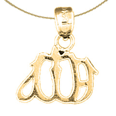 Sterling Silver Muslim Allah Pendant (Rhodium or Yellow Gold-plated)