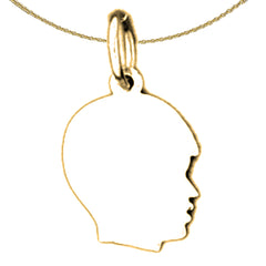 Sterling Silver Handcut Pendant (Rhodium or Yellow Gold-plated)