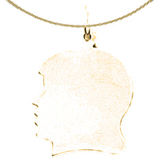 Sterling Silver Handcut Pendant (Rhodium or Yellow Gold-plated)