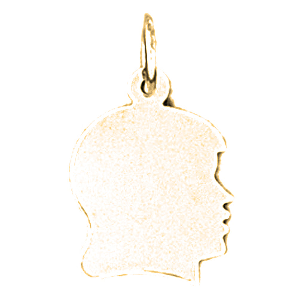 Yellow Gold-plated Silver Handcut Pendant