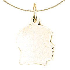 Sterling Silver Handcut Pendant (Rhodium or Yellow Gold-plated)