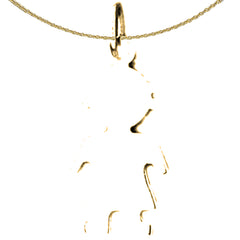 Sterling Silver Handcut Pendant (Rhodium or Yellow Gold-plated)