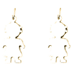 14K or 18K Gold 31mm Hand-cut Earrings