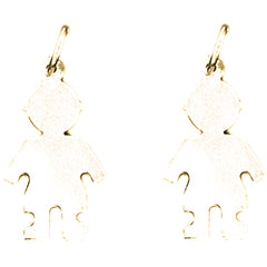 14K or 18K Gold 26mm Hand-cut Earrings