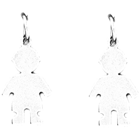 Sterling Silver 22mm Hand-cut Earrings