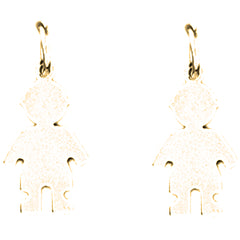 Yellow Gold-plated Silver 22mm Hand-cut Earrings