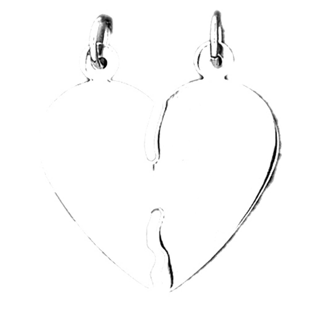 Sterling Silver Handcut Heart Pendant