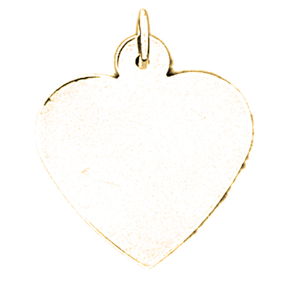 Yellow Gold-plated Silver Handcut Heart Pendant