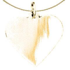 Colgante de corazón cortado a mano en plata de ley (bañado en rodio o oro amarillo)