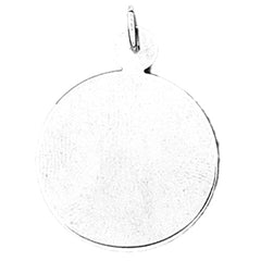 Sterling Silver Handcut Round Pendant