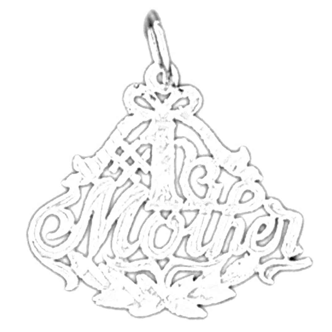 Sterling Silver #1 Mother Pendant