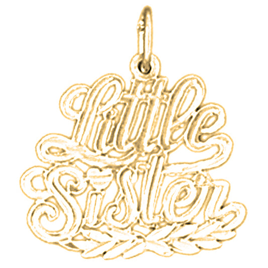 Yellow Gold-plated Silver Little Sister Pendant