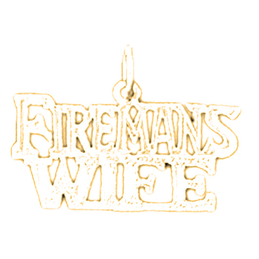 Yellow Gold-plated Silver Fireman's Wife Pendant