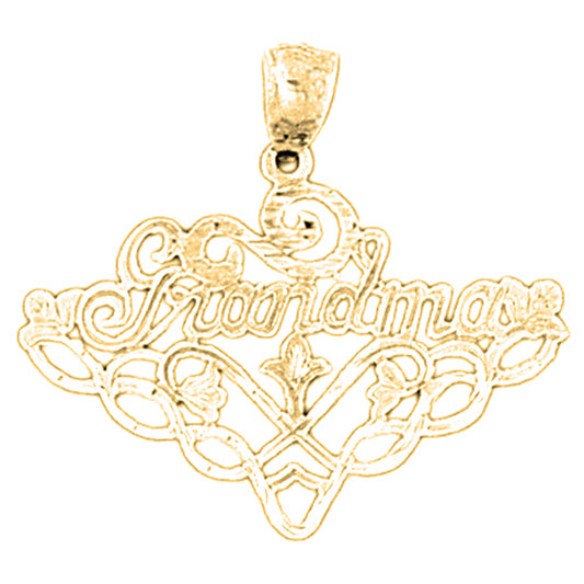 Yellow Gold-plated Silver Grandma Pendant