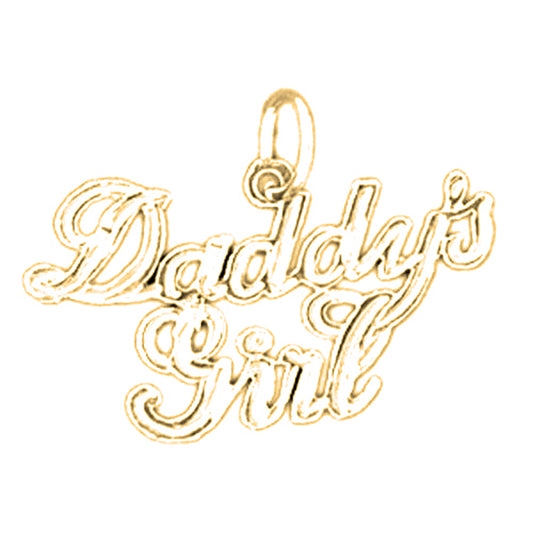 Yellow Gold-plated Silver Daddy's Girl Pendant