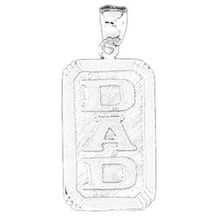 Sterling Silver Dad Pendant