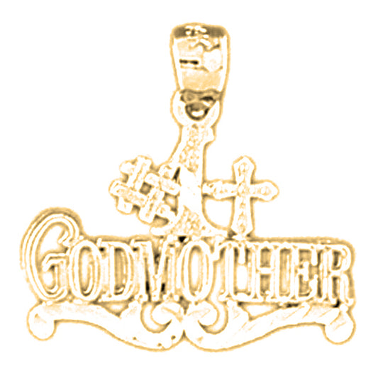 Yellow Gold-plated Silver #1 Godmother Pendant