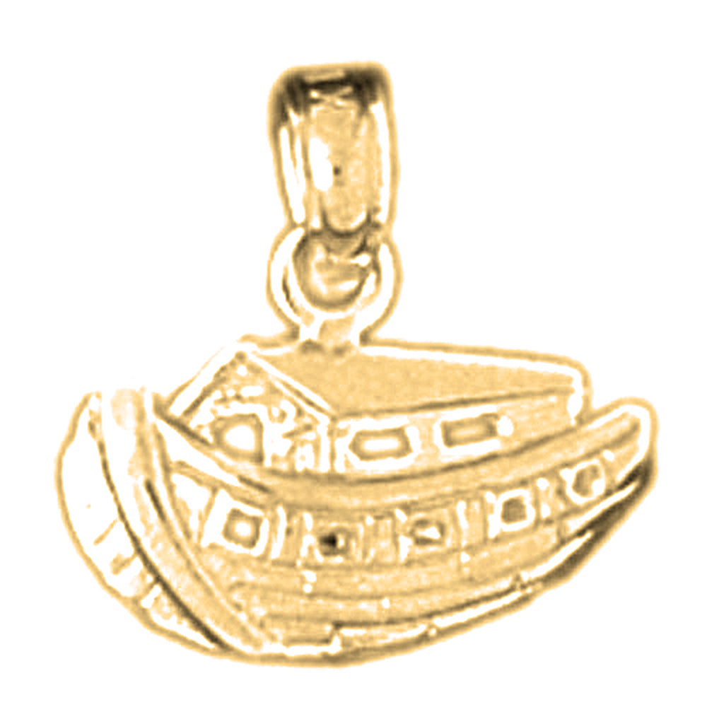 Yellow Gold-plated Silver Noah's Ark Pendant