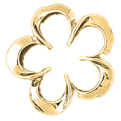 Yellow Gold-plated Silver Flower Pendant