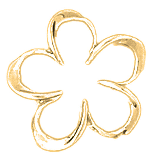 Yellow Gold-plated Silver Flower Pendant