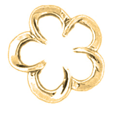 Yellow Gold-plated Silver Flower Pendant