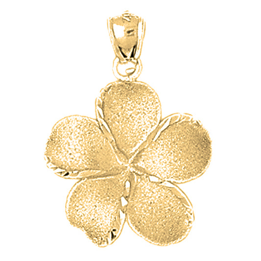 Yellow Gold-plated Silver Flower Pendant