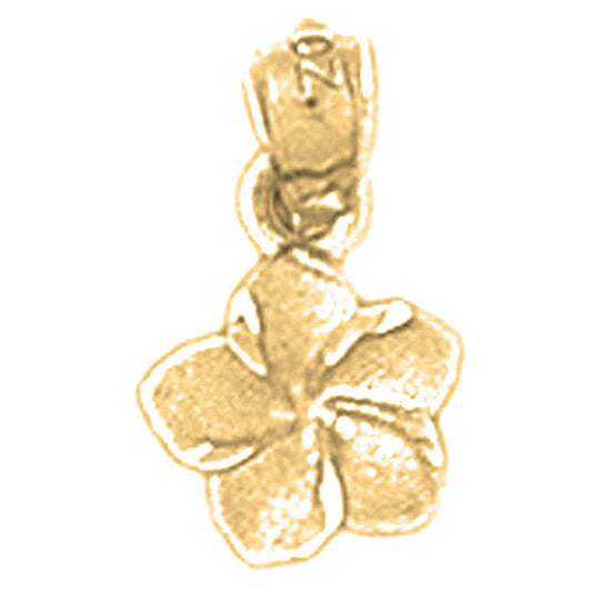 Yellow Gold-plated Silver Flower Pendant