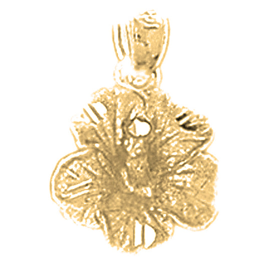 Yellow Gold-plated Silver Flower Pendant