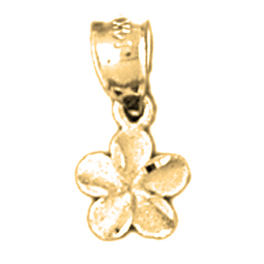 Yellow Gold-plated Silver Flower Pendant