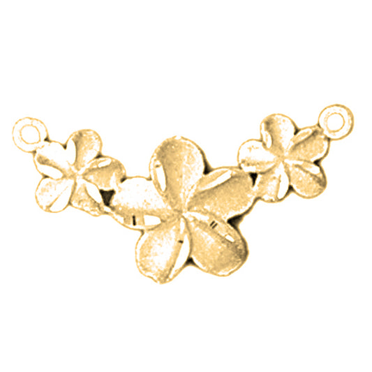 Yellow Gold-plated Silver Flower Pendant