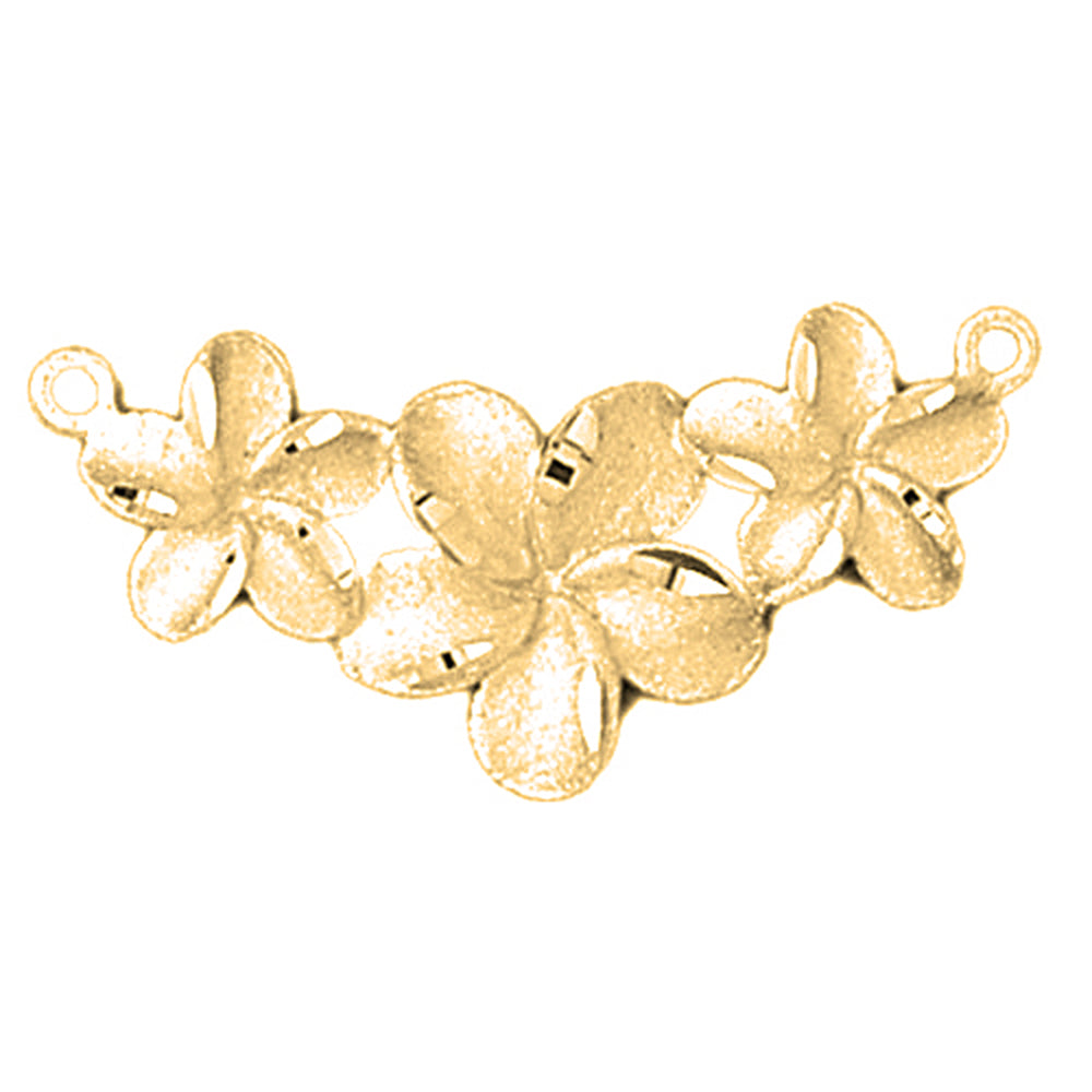 Yellow Gold-plated Silver Flower Pendant