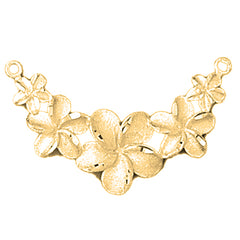 Yellow Gold-plated Silver Flower Pendant