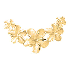 Yellow Gold-plated Silver Flower Pendant