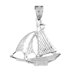 Sterling Silver 3D Sailboat Pendant