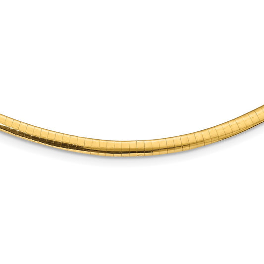 14K Two-Tone Gold 4mm Reversible Omega Chain